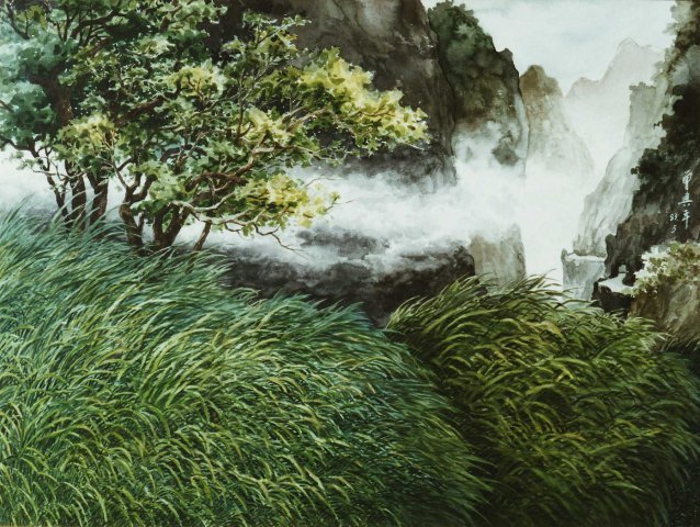 Z096 曾興平--芳草妍華話南橫 水彩 4K 1994